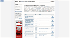 Desktop Screenshot of newmexicoconcerttickets.com