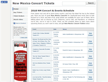 Tablet Screenshot of newmexicoconcerttickets.com